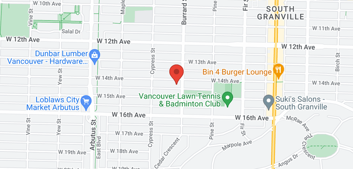 map of 1816 W 14TH AVENUE